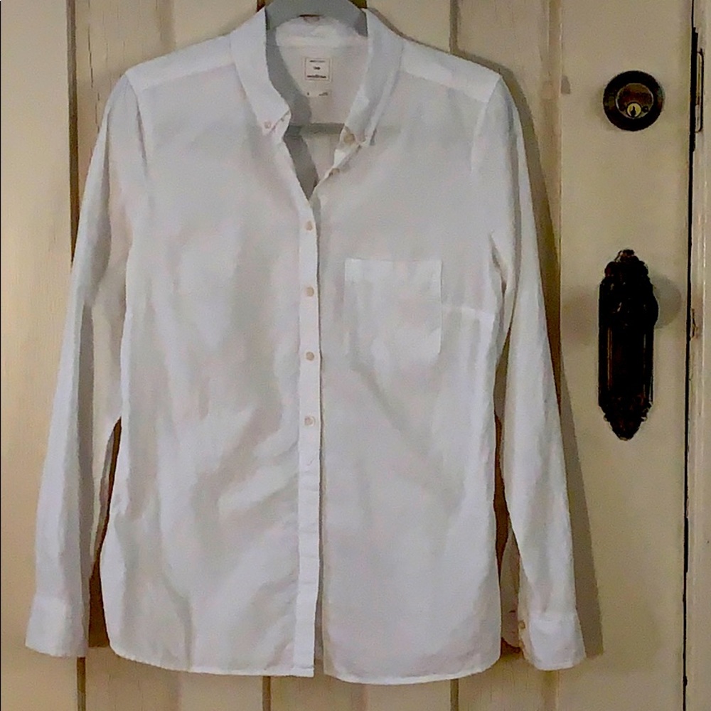 Gap Shrunken Boyfriend white Oxford shirt